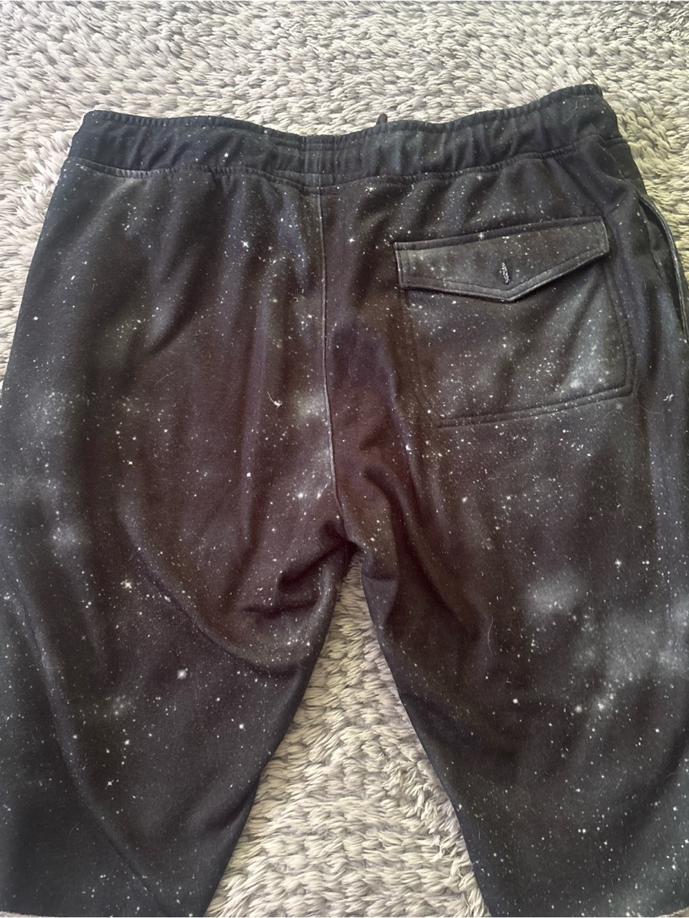 Men's Black Galaxy Athletic Shorts